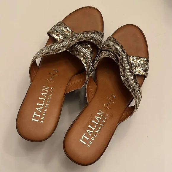 Italian Shoemakers gorgeous strappy slide heeled sandals - Picture 5 of 14